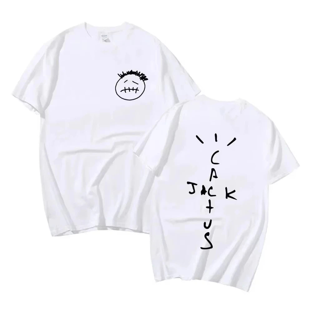 2025 Rapper Cactus Jack Music Album T Shirts Men Fashion Hip Hop T Shirt Casual Cotton Short Sleeve T-shirt Tops - Travis Scott Merchandise - Free Shipping Buy Now
