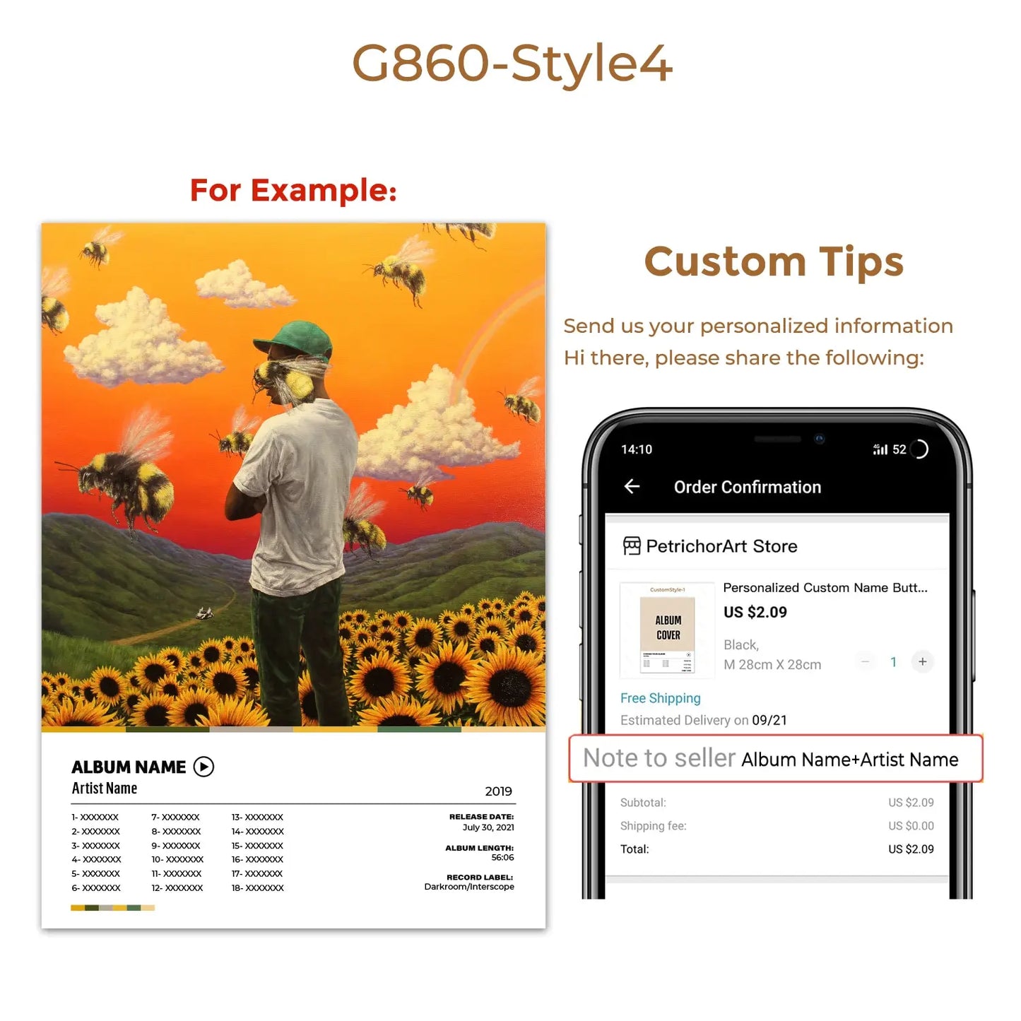 Custom Personalized Band Pop Music Album Track List Cover Art Wall Art Prints Canvas Painting Poster Pictures For Living Room - Travis Scott Merchandise - Free Shipping Buy Now