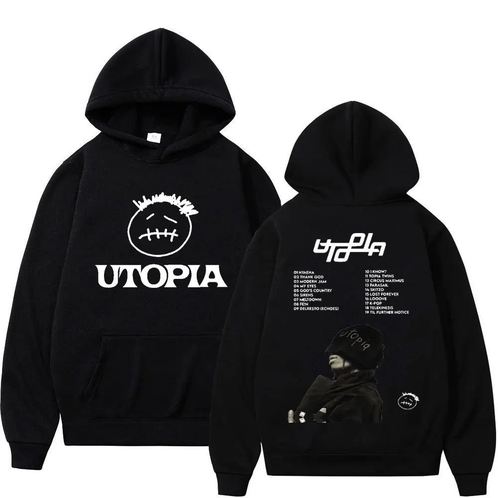 Hot Sale Rapper Cactus Jack Hoodie Utopia Music Album Print Sweatshirts Men Women Fashion Hip Hop Oversized Hoodies Streetwear - Travis Scott Merchandise - Free Shipping Buy Now