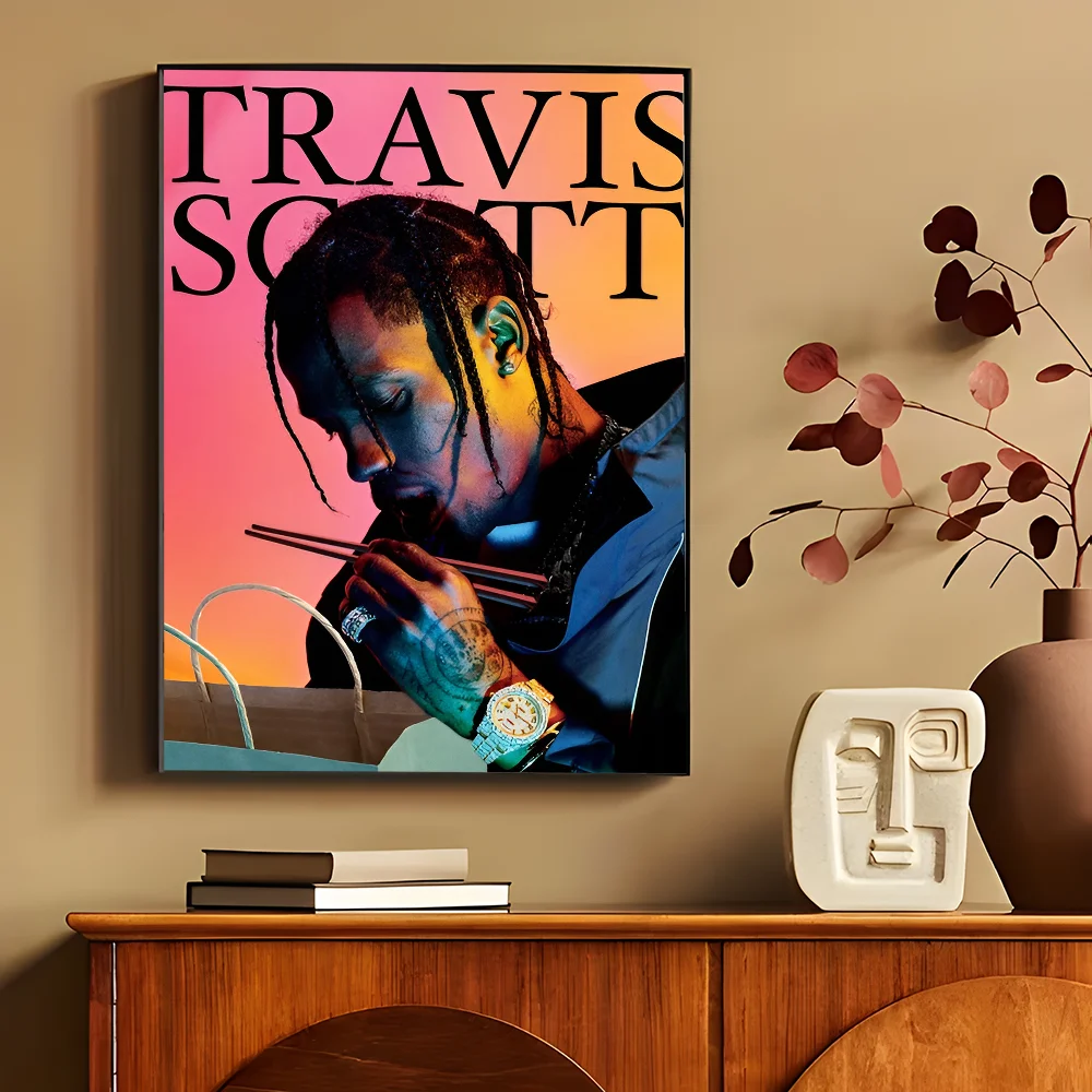 T-Travis S-Scott Utopia Movie Sticky Posters Fancy Wall Sticker for Living Room Bar Decoration Vintage Decorative Painting - Travis Scott Merchandise - Free Shipping Buy Now