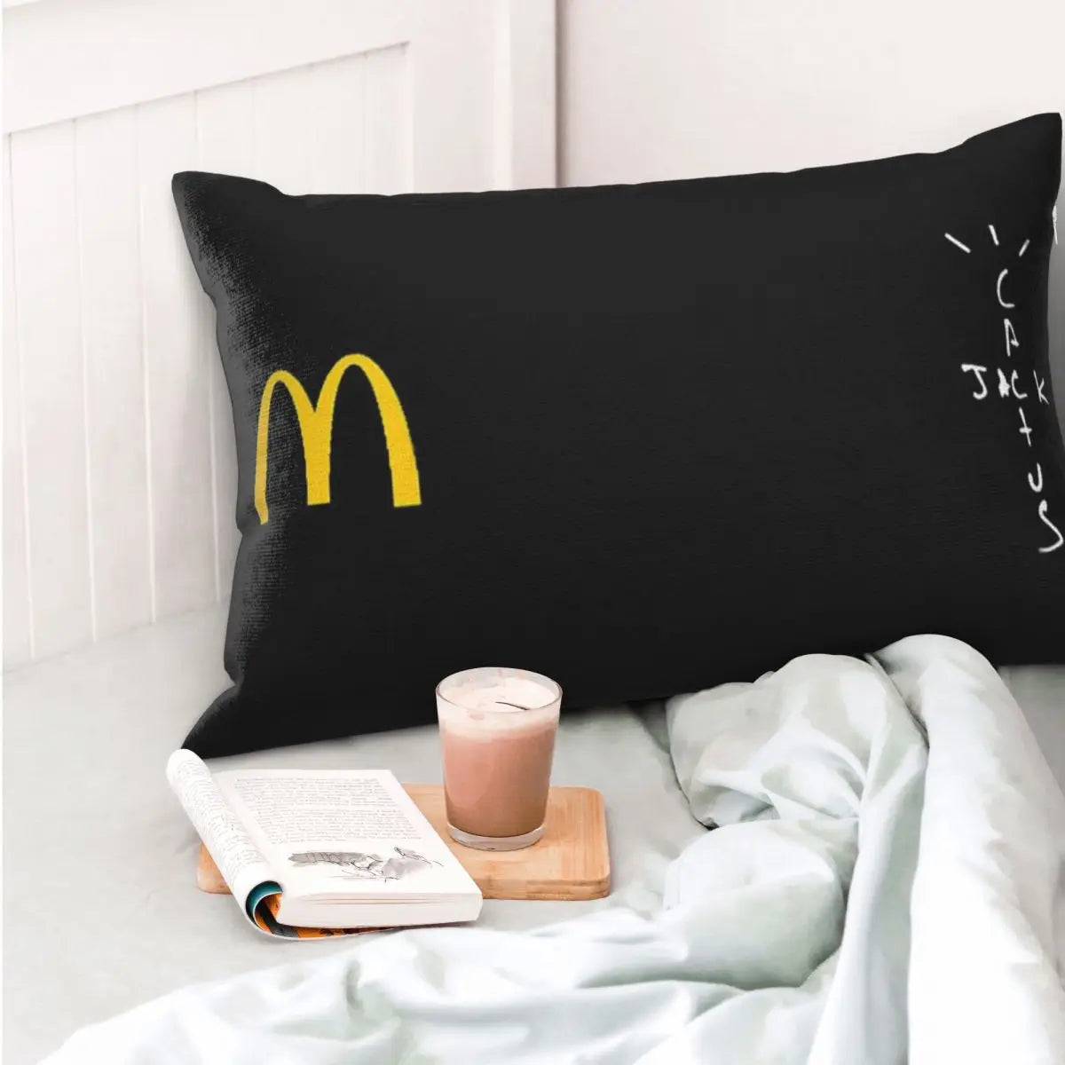 Travis Scott X Mc Rectangle Pillowcase Cushion Cover Decor Bedroom Bed Home Comfort Throw Pillow - Travis Scott Merchandise - Free Shipping Buy Now