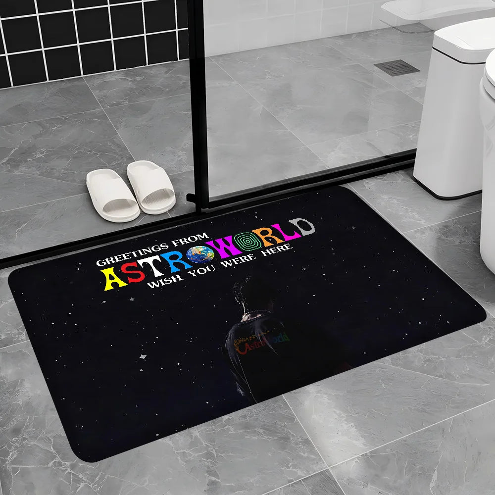 Travis Scott Astroworld Room Mats Anti-slip Absorb Water Long Strip Cushion Bedroon Mat Welcome Doormat - Travis Scott Merchandise - Free Shipping Buy Now