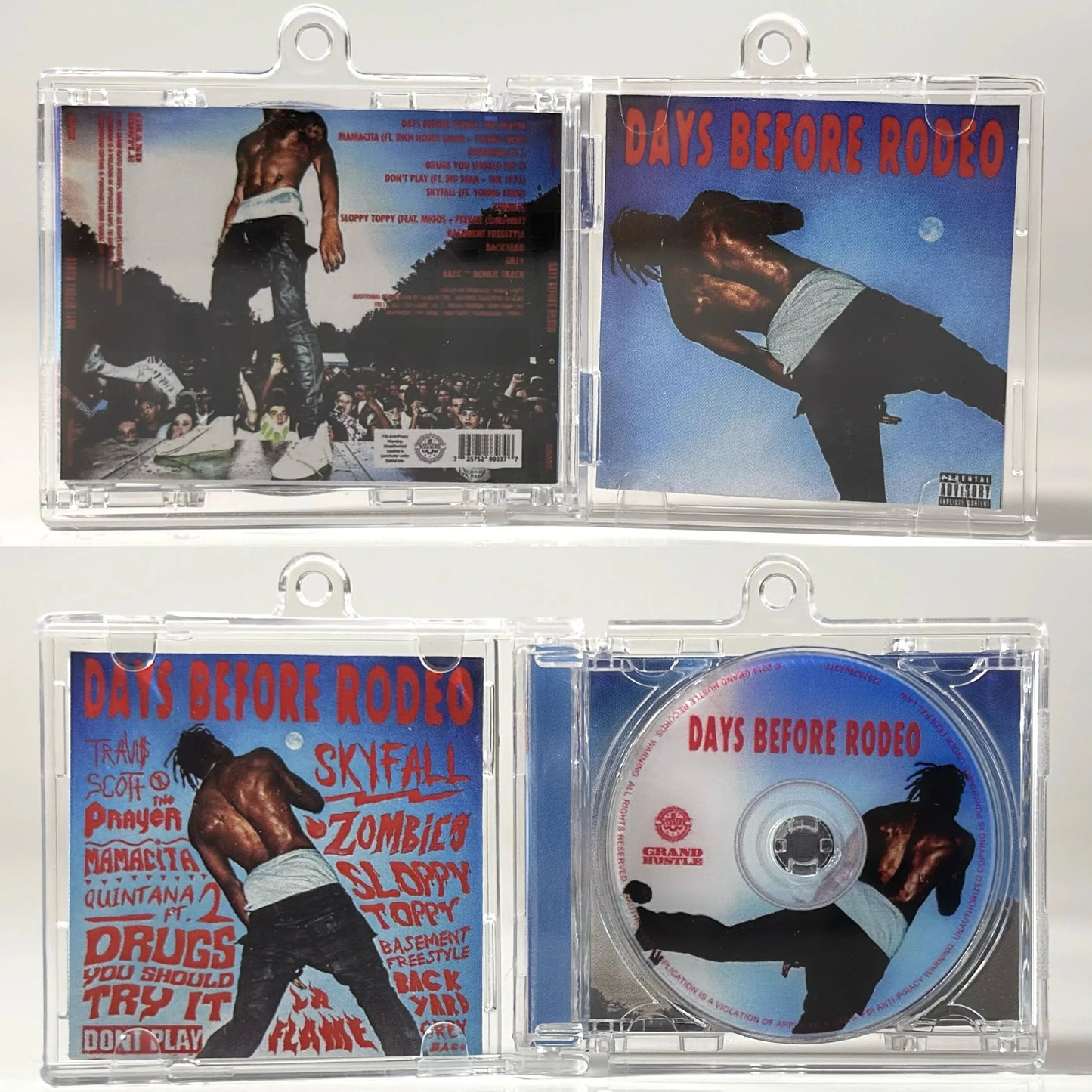 Rap Travis Scott Astroworld MINI Music CD NFC Keychain Play Songs Utopia Album Rodeo Key ring Cosplay Pendant Acrylic Necklace