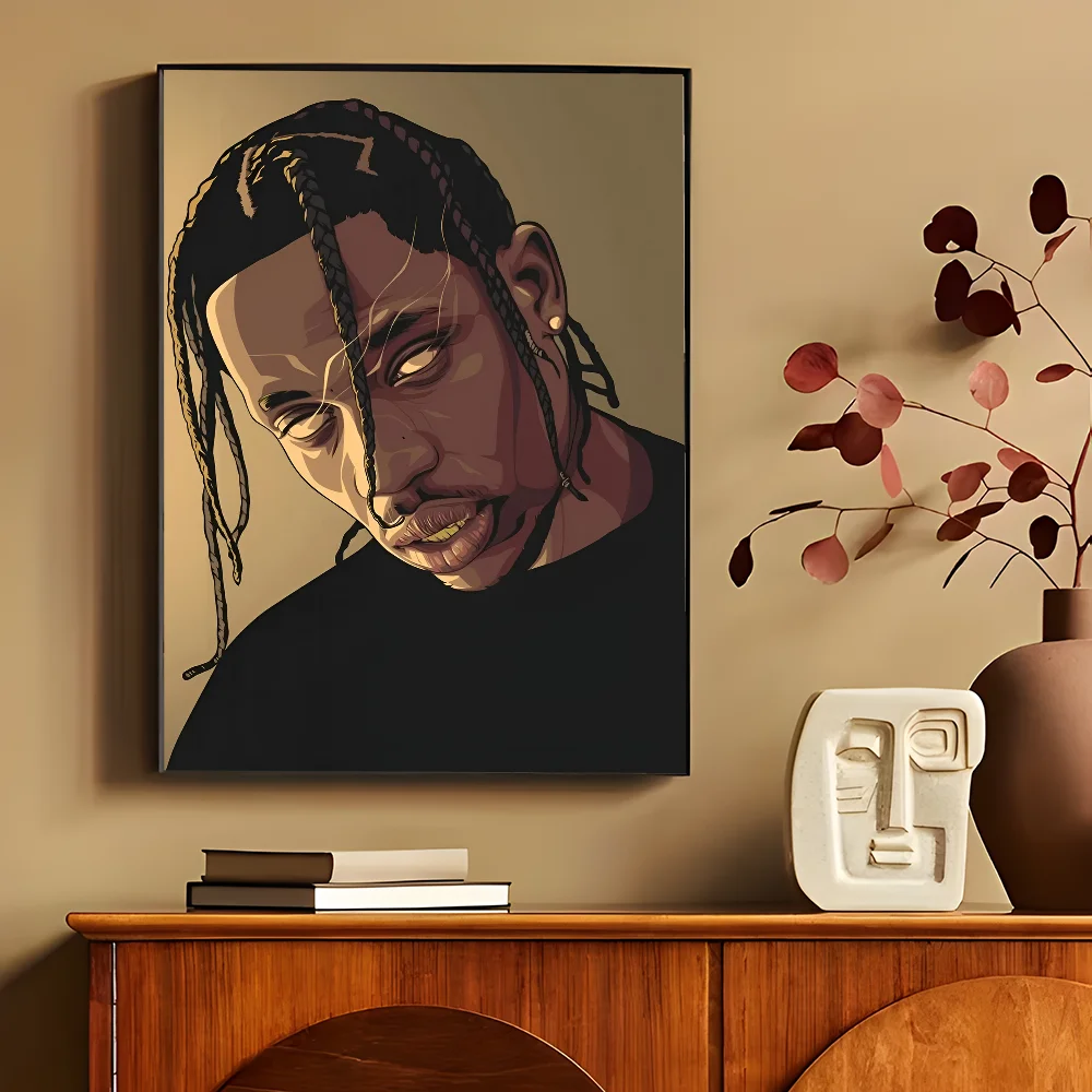 T-Travis S-Scott Utopia Movie Sticky Posters Fancy Wall Sticker for Living Room Bar Decoration Vintage Decorative Painting - Travis Scott Merchandise - Free Shipping Buy Now