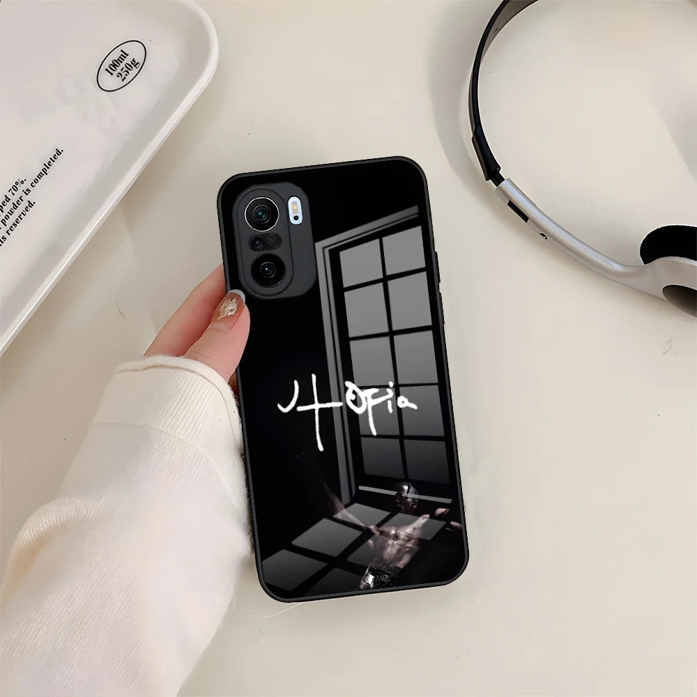 Travis Scott Utopia Rapper Tempered Glass Cover Phone Case for Redmi 13 12 13c 12c Note 13 Pro Plus 11 12 Pro 10 12s 9t 11s - Travis Scott Merchandise - Free Shipping Buy Now