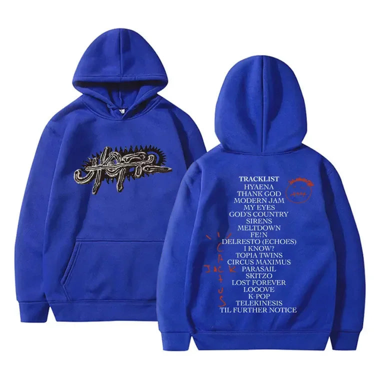 Rapper Cactus Jack Album UTOPIA Graphic Hoodie Unisex Hip Hop Trend Hooded Sweatshirt Street Fashion Vintage Oversized Pullovers