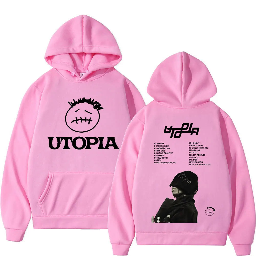 Hot Sale Rapper Cactus Jack Hoodie Utopia Music Album Print Sweatshirts Men Women Fashion Hip Hop Oversized Hoodies Streetwear - Travis Scott Merchandise - Free Shipping Buy Now