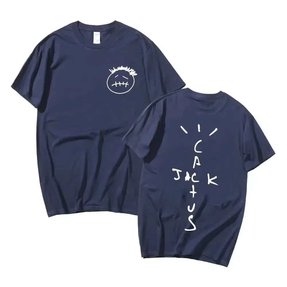 2025 Rapper Cactus Jack Music Album T Shirts Men Fashion Hip Hop T Shirt Casual Cotton Short Sleeve T-shirt Tops - Travis Scott Merchandise - Free Shipping Buy Now