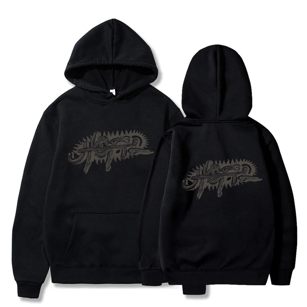 Utopia Travis Y2K Hoodies For Men Hooded Fleece Sweatshirt Hip Hop Swag TS Trap Rap Casual Couple Rapper Kanye Logo Two Sides