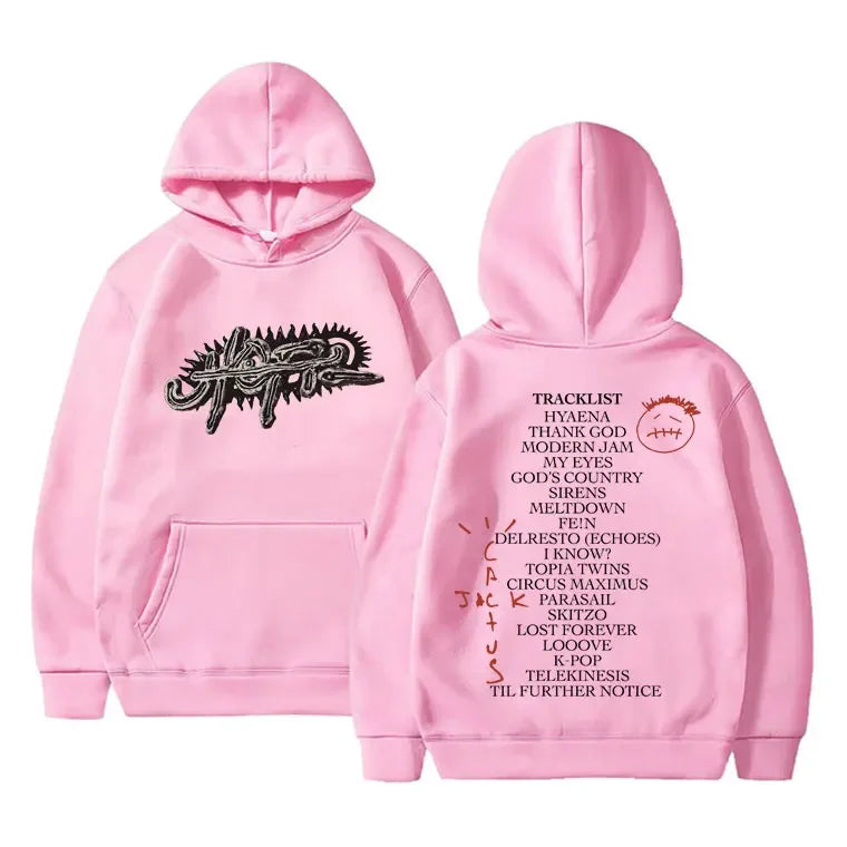 Rapper Cactus Jack Album UTOPIA Graphic Hoodie Unisex Hip Hop Trend Hooded Sweatshirt Street Fashion Vintage Oversized Pullovers
