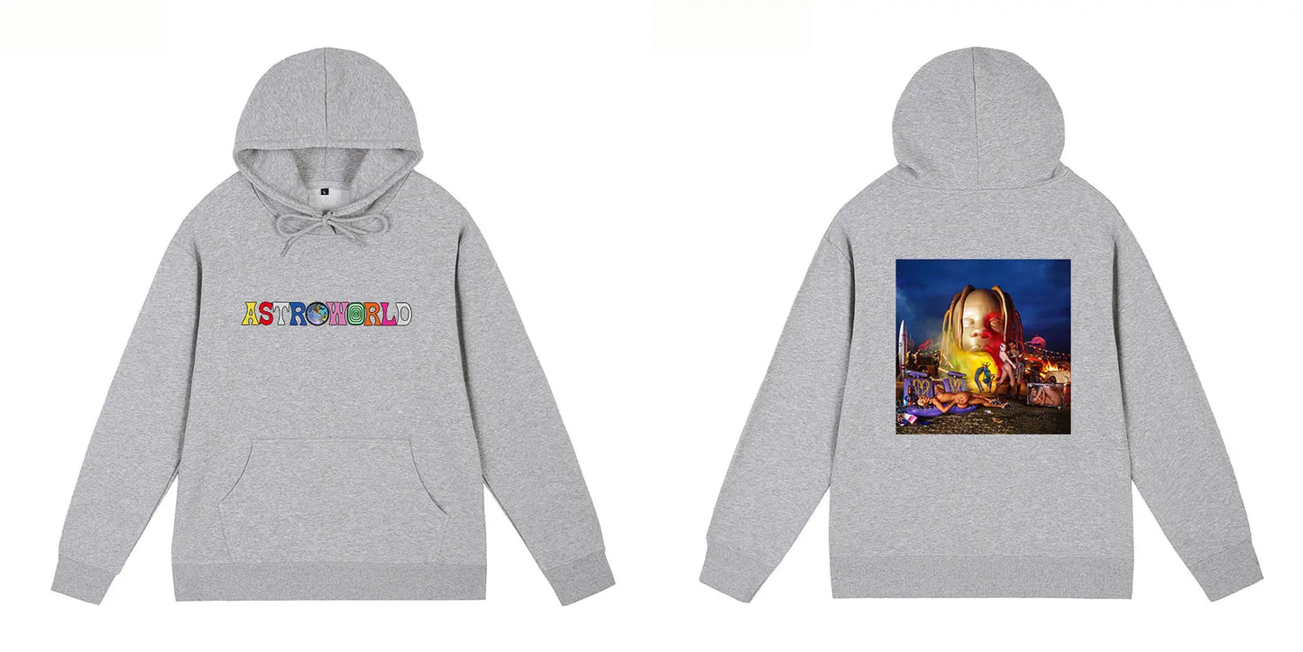2024 Fashion Travis Scott Hooded Hoodie Astroworld Hoodie Rap Street Hip-hop Men's and Women's Outerwear Tops Streetwear - Travis Scott Merchandise - Free Shipping Buy Now