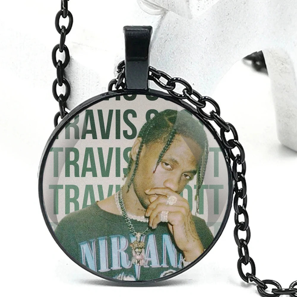 Fashion Accessory Rapper Travis Scott Glass Dome Pendant Necklaces Women Men Jewelry Accessories Unique Gifts for Men Women - Travis Scott Merchandise - Free Shipping Buy Now