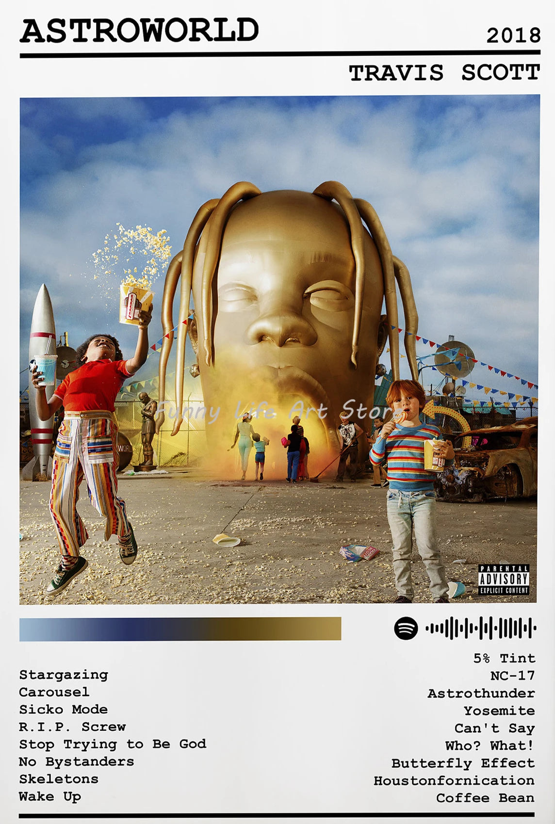 Rapper Travis-Scott Music Album Cover Singer Star Posters and Prints Canvas for Living Room Decor Gift Printing Wall Art Picture - Travis Scott Merchandise - Free Shipping Buy Now