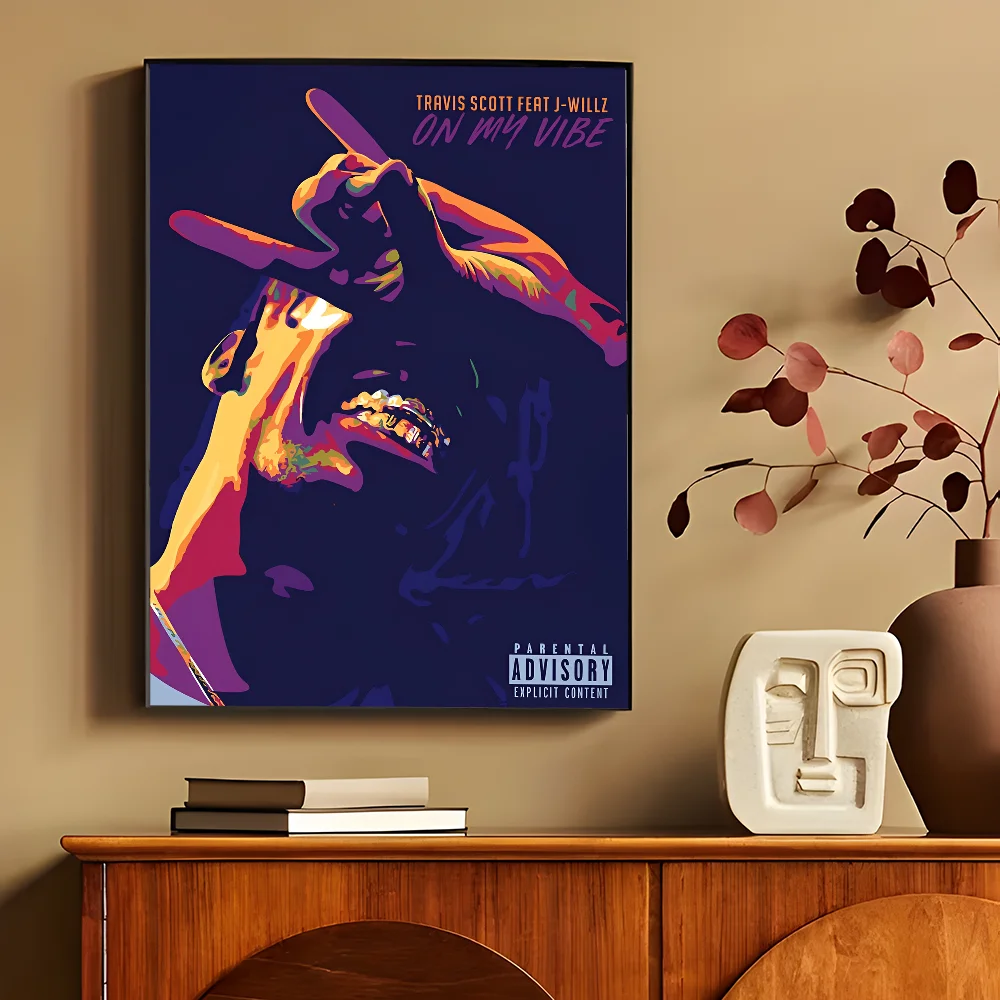 T-Travis S-Scott Utopia Movie Sticky Posters Fancy Wall Sticker for Living Room Bar Decoration Vintage Decorative Painting - Travis Scott Merchandise - Free Shipping Buy Now