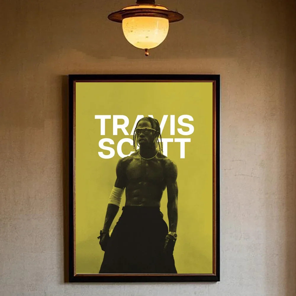 T-Travis Scott Astroworld Jackboys Music Album Poster art sticky wall waterproof home living room bedroom bar aesthetic decorati - Travis Scott Merchandise - Free Shipping Buy Now