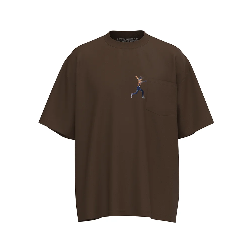 Characater Print Letter Embroidery Short Sleeve Summer Top Tees for Men Cactus Jack Crew Neck Cotton Casual Oversized Tshirts - Travis Scott Merchandise - Free Shipping Buy Now