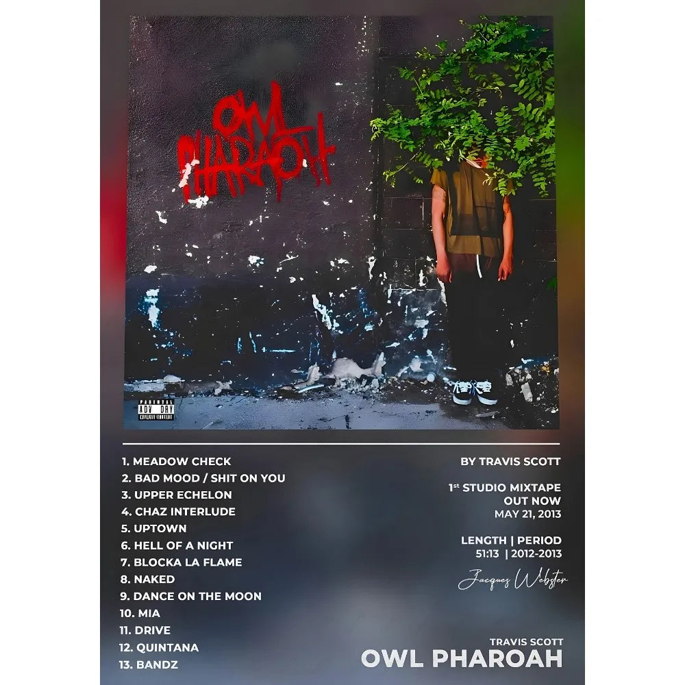 T-Travis S-Scott RodeoAstroworld Album Poster Sticky Wall Art Printing Waterproof Home Living Bed Room Bar Aesthetic Decor - Travis Scott Merchandise - Free Shipping Buy Now