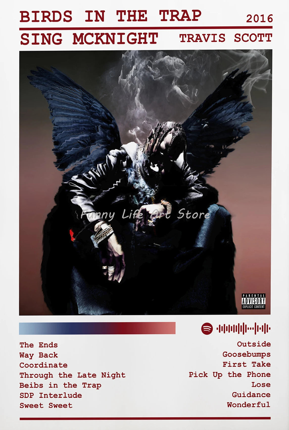 Rapper Travis-Scott Music Album Cover Singer Star Posters and Prints Canvas for Living Room Decor Gift Printing Wall Art Picture - Travis Scott Merchandise - Free Shipping Buy Now