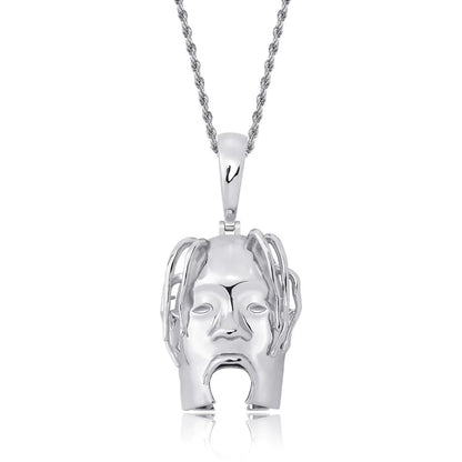 Hip Hop Travis ScottS Rapper Character Avatar Pendants Necklace for Men Rapper Jewelry with 24inch Stainless Steel chain