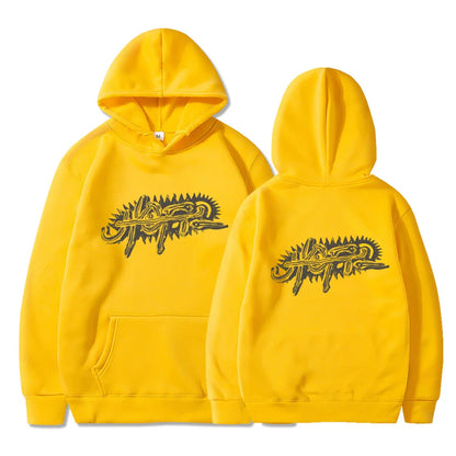 Utopia Travis Y2K Hoodies For Men Hooded Fleece Sweatshirt Hip Hop Swag TS Trap Rap Casual Couple Rapper Kanye Logo Two Sides