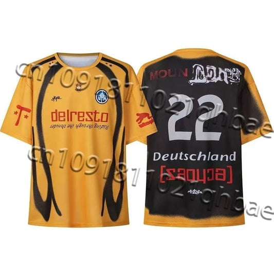 TRAVIS SCOTT CACTUS JACK3d Printed Football Jerseys Loose Sports Jerseys Short Sleeved T-shirts for Men and Women Motorcycle Top