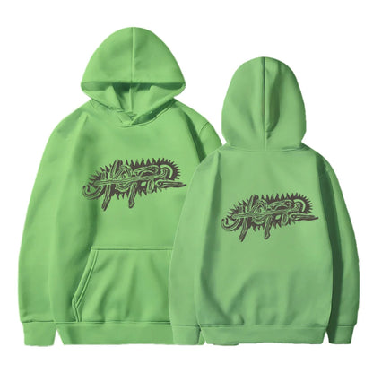 Utopia Travis Y2K Hoodies For Men Hooded Fleece Sweatshirt Hip Hop Swag TS Trap Rap Casual Couple Rapper Kanye Logo Two Sides