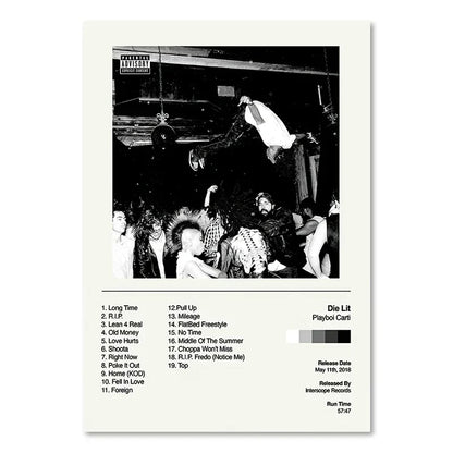 Music Album Covers Poster Rapper 2Pac,Travis Scott Hiphop Singer Album Covers Canvas Painting Wall Art Pictures Room Decor - Travis Scott Merchandise - Free Shipping Buy Now