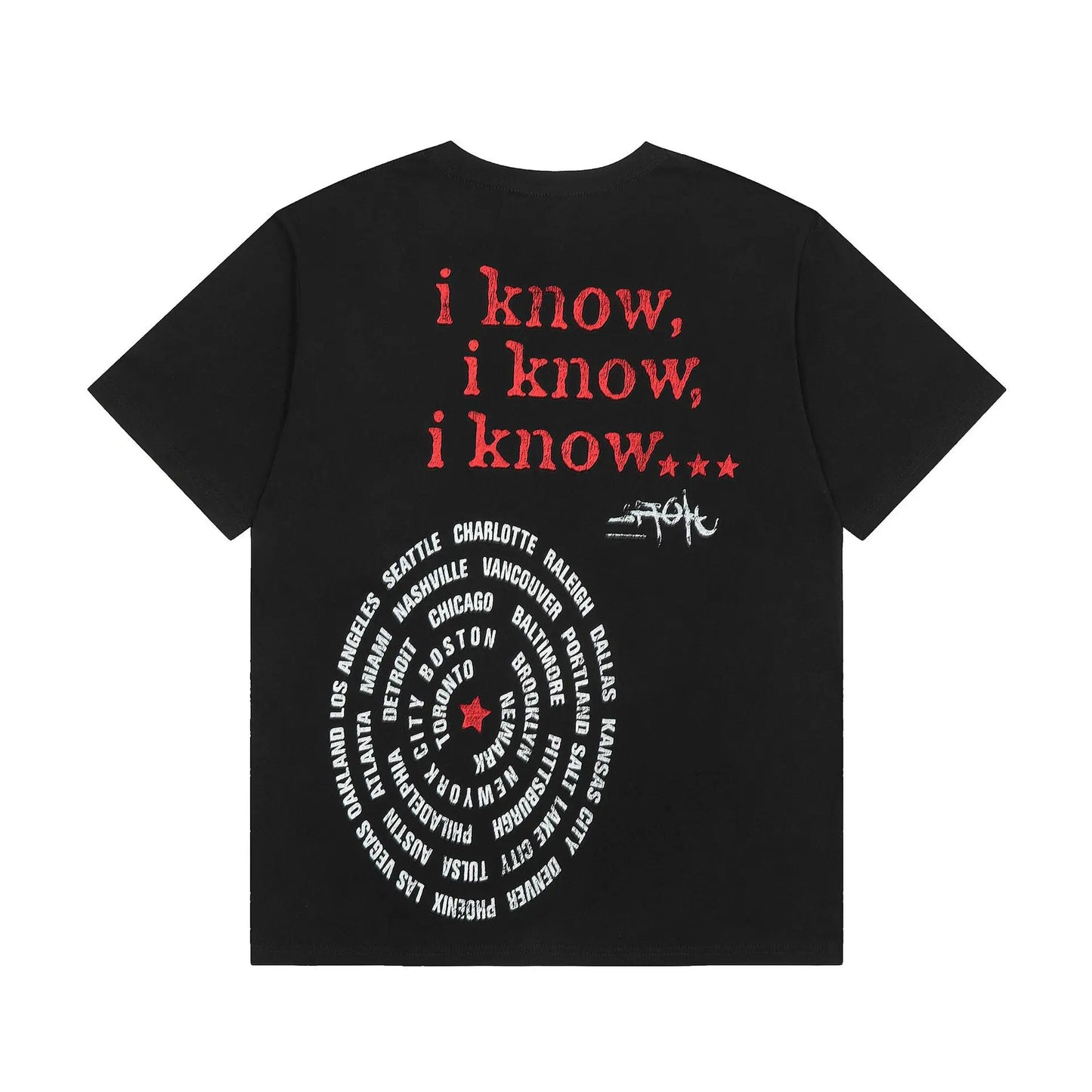 New 2024 Luxurious Men UTOPIA I Know T Shirts T-Shirt Hip Hop Skateboard Street T-Shirts Tee Shirt Top kenye #736