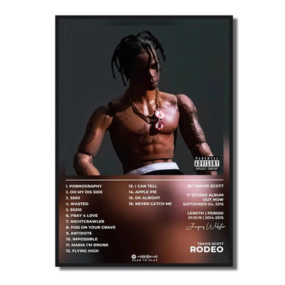 Travis Scott Rodeo/Astroworld Music Album Cover Series Art Poster Canvas Painting Wall Prints Picture for Living Room Home Decor - Travis Scott Merchandise - Free Shipping Buy Now
