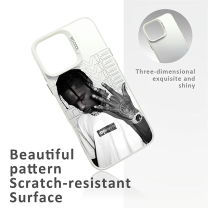 Travis S-Scott Rapper Singer Phone Case For IPhone 16 15 14 13 12 11 Pro Max Black Matte Multicolor Laser Metallic Aurora Funda - Travis Scott Merchandise - Free Shipping Buy Now