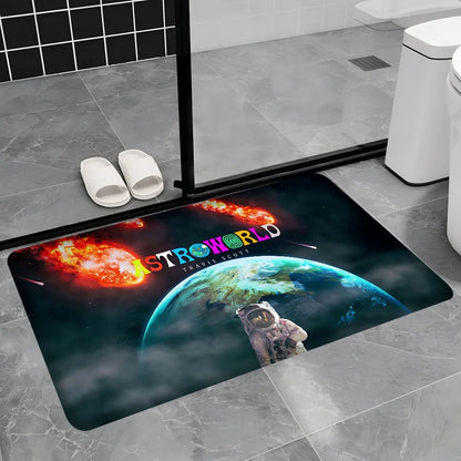 Travis Scott Astroworld Room Mats Anti-slip Absorb Water Long Strip Cushion Bedroon Mat Welcome Doormat - Travis Scott Merchandise - Free Shipping Buy Now