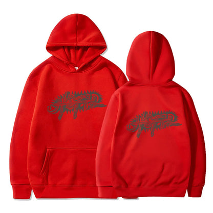 Utopia Travis Y2K Hoodies For Men Hooded Fleece Sweatshirt Hip Hop Swag TS Trap Rap Casual Couple Rapper Kanye Logo Two Sides