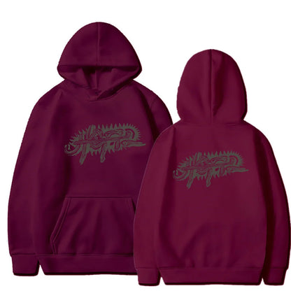 Utopia Travis Y2K Hoodies For Men Hooded Fleece Sweatshirt Hip Hop Swag TS Trap Rap Casual Couple Rapper Kanye Logo Two Sides
