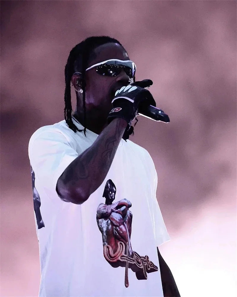 CACTUS JACK Short Sleeve T-shirt Loose Casual Crewneck Men Women Top Tees UTOPIA T Shirt - Travis Scott Merchandise - Free Shipping Buy Now