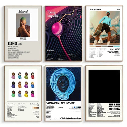 Music Album Covers Poster Rapper 2Pac,Travis Scott Hiphop Singer Album Covers Canvas Painting Wall Art Pictures Room Decor - Travis Scott Merchandise - Free Shipping Buy Now