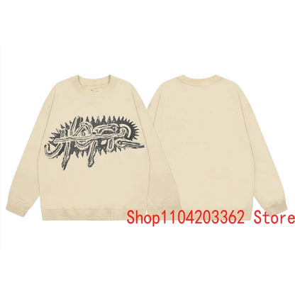 Cactus Jack Hoodie Spring Fashion New Half Zip Pullover Jacket Embroidery Badge Loose Casual UTOPIA Sweatshirt Men Women