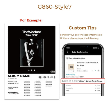 Album Track List Cover Art Wall Art Custom Personalized Band Pop Music Prints Canvas Painting Poster Pictures For Living Room - Travis Scott Merchandise - Free Shipping Buy Now