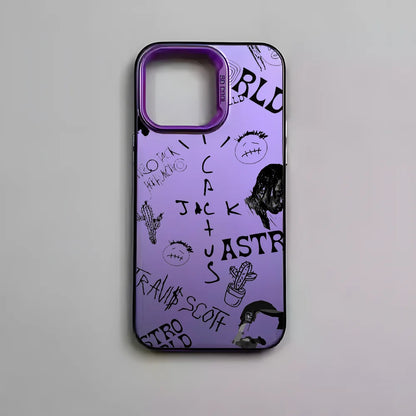 Rap Singer-T-Travis S-ScottS Phone Case For IPhone 16 15 14 13 12 11 Pro Max Black Matte Multicolor Laser Metallic Aurora Funda - Travis Scott Merchandise - Free Shipping Buy Now