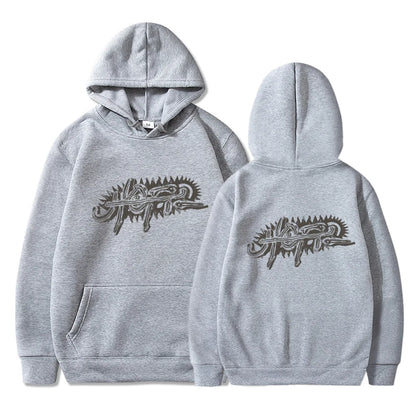 Utopia Travis Y2K Hoodies For Men Hooded Fleece Sweatshirt Hip Hop Swag TS Trap Rap Casual Couple Rapper Kanye Logo Two Sides
