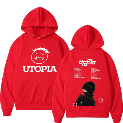 Hot Sale Rapper Cactus Jack Hoodie Utopia Music Album Print Sweatshirts Men Women Fashion Hip Hop Oversized Hoodies Streetwear - Travis Scott Merchandise - Free Shipping Buy Now