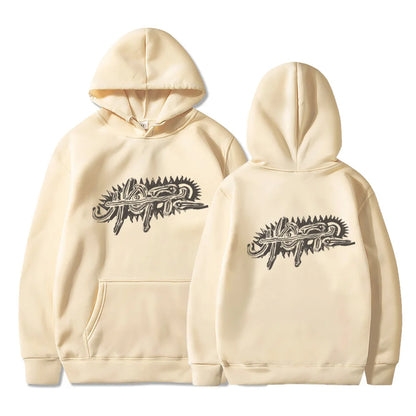 Utopia Travis Y2K Hoodies For Men Hooded Fleece Sweatshirt Hip Hop Swag TS Trap Rap Casual Couple Rapper Kanye Logo Two Sides