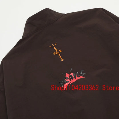 Cactus Jack Hoodie Spring Fashion New Half Zip Pullover Jacket Embroidery Badge Loose Casual UTOPIA Sweatshirt Men Women
