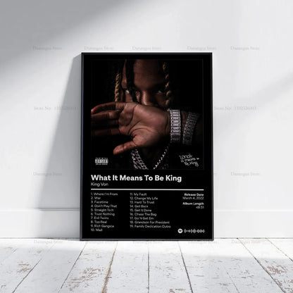 King Poster Von Welcome To O Block Music Album Poster Poster Prints Wall Art Canvas Painting Picture Photo Gift Room Home Decor - Travis Scott Merchandise - Free Shipping Buy Now