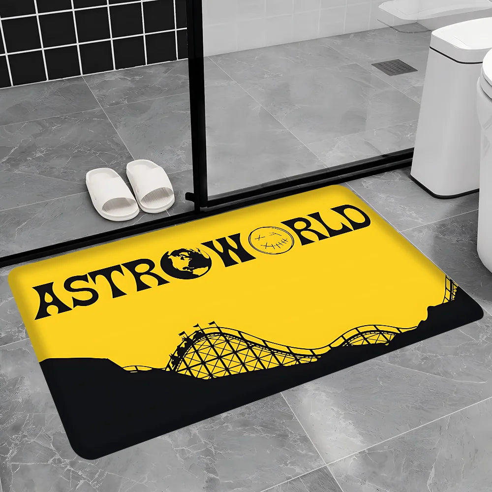 Travis Scott Astroworld Room Mats Anti-slip Absorb Water Long Strip Cushion Bedroon Mat Welcome Doormat - Travis Scott Merchandise - Free Shipping Buy Now