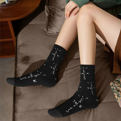 Harajuku Best Logos Jack Cactus Travis Scott Football Socks Polyester Middle Tube Socks for Women Men - Travis Scott Merchandise - Free Shipping Buy Now
