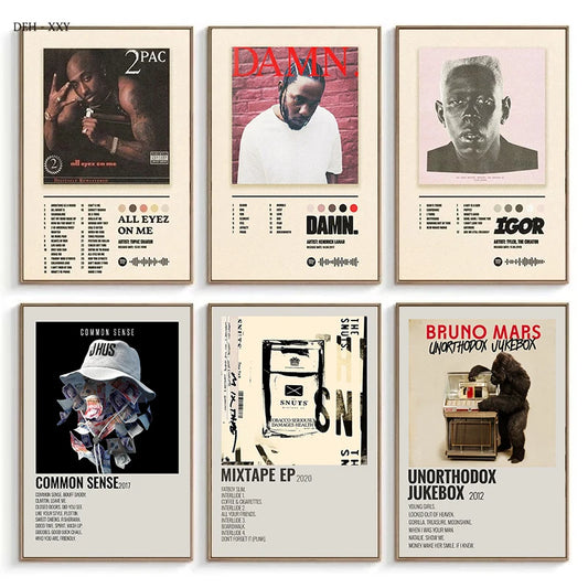 Music Album Covers Poster Rapper Hiphop Singer Album Covers Canvas Painting Wall Art Pictures Room Decor - Travis Scott Merchandise - Free Shipping Buy Now