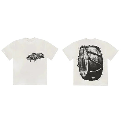CACTUS JACK Short Sleeve T-shirt Loose Casual Crewneck Men Women Top Tees UTOPIA T Shirt - Travis Scott Merchandise - Free Shipping Buy Now