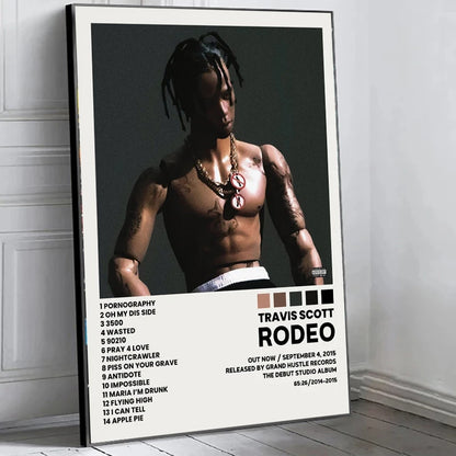 Music Album Covers Postert-travis Rapper S-scott Hiphop Singer Album Covers Canvas Painting Wall Art Picture Poster Room Decor - Travis Scott Merchandise - Free Shipping Buy Now
