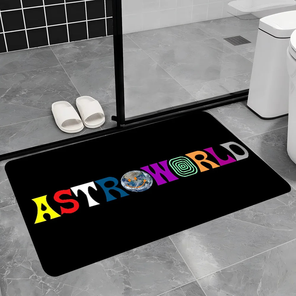 Travis Scott Astroworld Room Mats Anti-slip Absorb Water Long Strip Cushion Bedroon Mat Welcome Doormat - Travis Scott Merchandise - Free Shipping Buy Now
