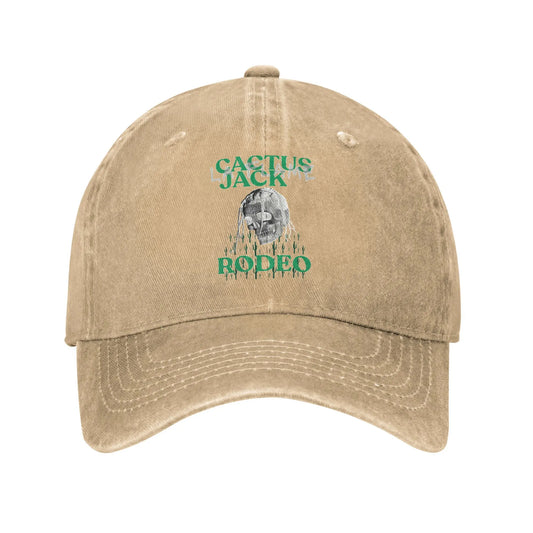 T-Travis Scott Unisex Baseball Cap Cactus Jack Rodeo Distressed Washed Hats Cap Outdoor Summer Unstructured Soft Snapback Cap - Travis Scott Merchandise - Free Shipping Buy Now